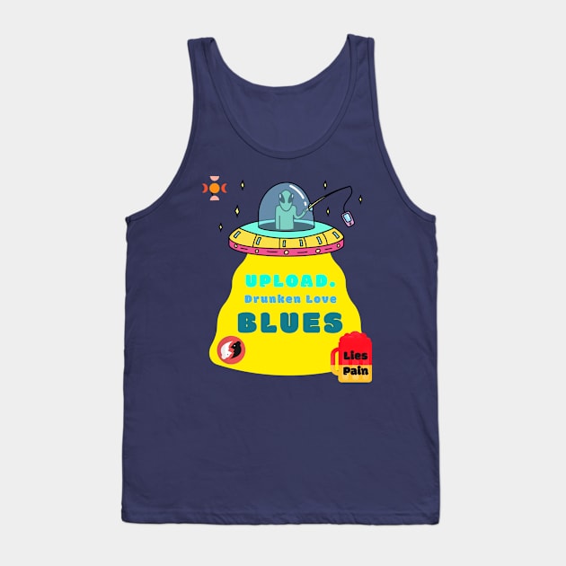 Upload Blues Tank Top by Pod11 Prints